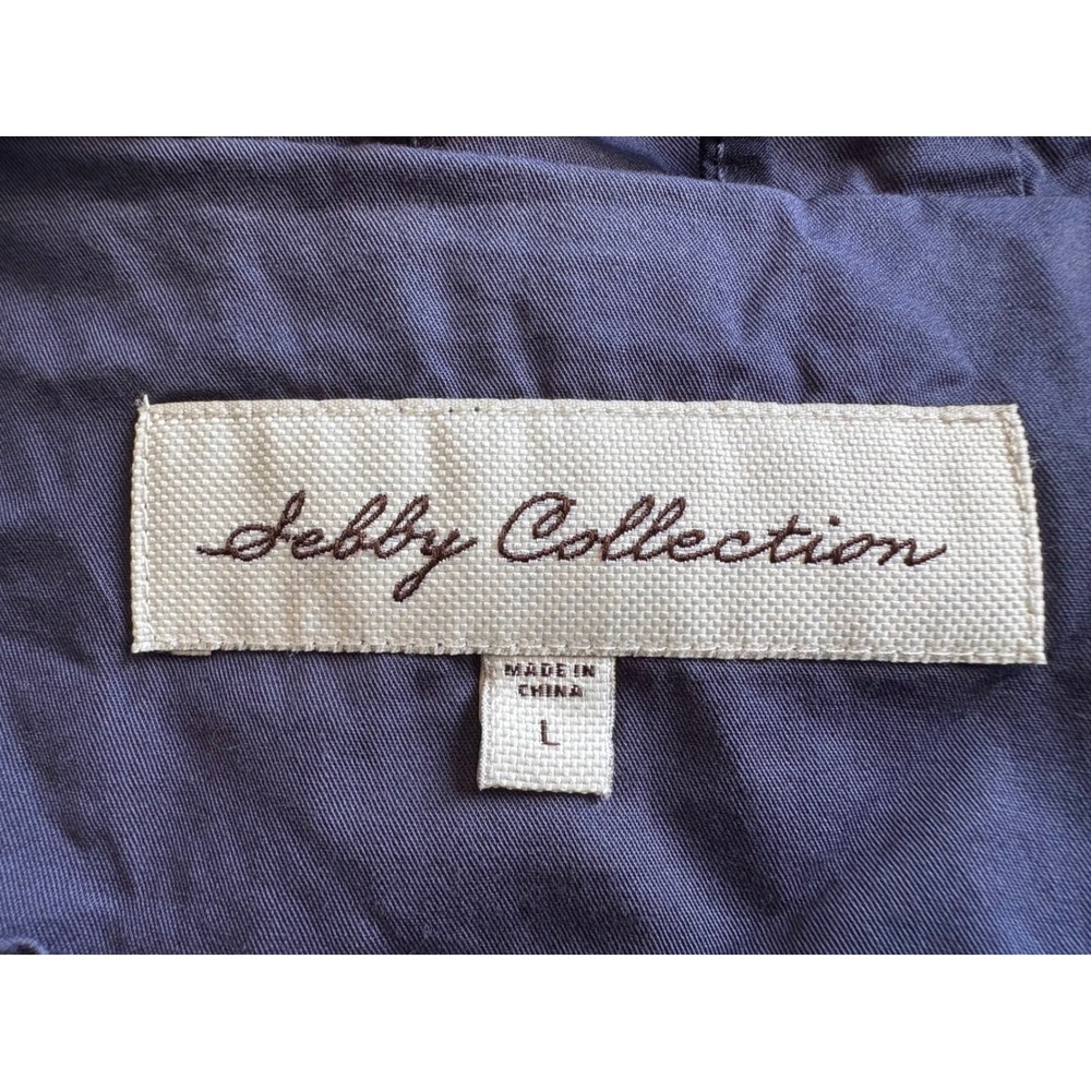 Sebby Collection Navy Blue Hooded Utility Jacket Style‎ ST7597 Size L - Picture 9 of 10